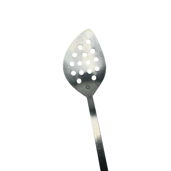 Vintage Stanhome Stainless Slotted Fluted Spatula Strainer and Slotted Spoon - Picture 15 of 16